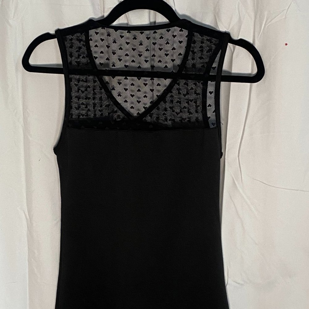 Rock Steady Black Lace with Hearts Top Size S
